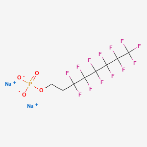 molecular formula C8H4F13Na2O4P B13438035 Disodium;3,3,4,4,5,5,6,6,7,7,8,8,8-tridecafluorooctyl phosphate CAS No. 150033-29-7