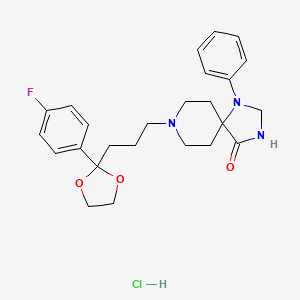 molecular formula C25H31ClFN3O3 B13438037 Ethylenedioxy Spiperone Hydrochloride 