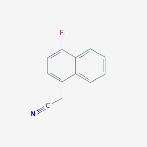 molecular formula C12H8FN B1343805 2-(4-Fluoronaphthalen-1-yl)acetonitrile CAS No. 3832-87-9
