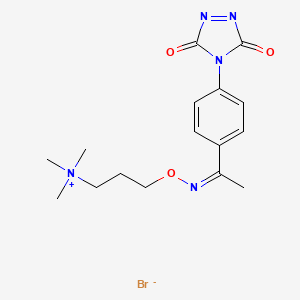 molecular formula C16H22BrN5O3 B13438051 3-[(Z)-1-[4-(3,5-dioxo-1,2,4-triazol-4-yl)phenyl]ethylideneamino]oxypropyl-trimethylazanium;bromide 