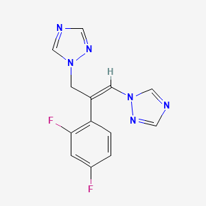 molecular formula C13H10F2N6 B13438077 (E)-1,1'-[2-(2,4-Difluorophenyl)-1-propene-1,3-diyl]bis-1H-1,2,4-triazole 