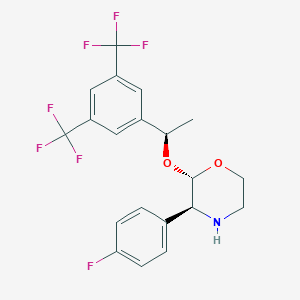 molecular formula C20H18F7NO2 B13438078 Fosaprepitant Morpholine CAS No. 170902-80-4