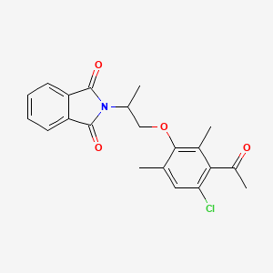molecular formula C21H20ClNO4 B13438080 Acetyl-4-chloro-2,6-dimethylphenoxy)-1-methylethyl]-1H-isoindole-1,3(2H)-dione 
