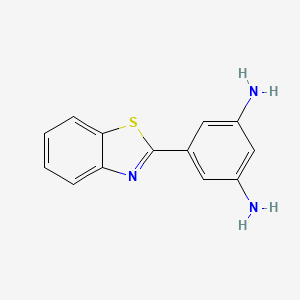molecular formula C13H11N3S B13438191 1,3-Benzenediamine, 5-(2-benzothiazolyl)- CAS No. 164660-28-0