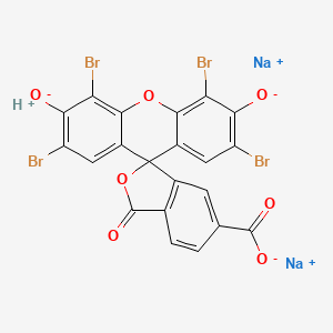 molecular formula C21H6Br4Na2O7 B13438192 Disodium;hydron;2',4',5',7'-tetrabromo-3',6'-dioxido-1-oxospiro[2-benzofuran-3,9'-xanthene]-5-carboxylate 