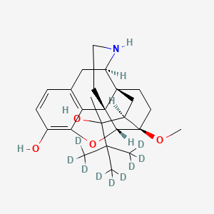 molecular formula C25H35NO4 B13438215 Norbuprenorphine-d9 