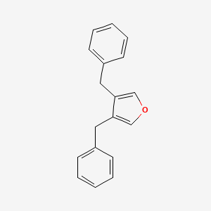 molecular formula C18H16O B13438233 3,4-Bis(phenylmethyl)furan 