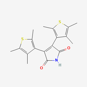 molecular formula C18H19NO2S2 B1343824 2,3-Bis(2,4,5-trimethyl-3-thienyl)maleimide CAS No. 220191-36-6