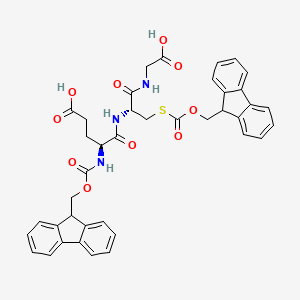 molecular formula C40H37N3O10S B13438259 Fmoc-Glu(Cys(Fmoc)-Gly-OH)-OH 