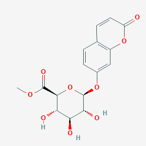 molecular formula C16H16O9 B13438314 methyl (2S,3S,4S,5R,6S)-3,4,5-trihydroxy-6-(2-oxochromen-7-yl)oxyoxane-2-carboxylate 