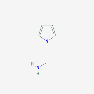 molecular formula C8H14N2 B13438317 2-methyl-2-(1H-pyrrol-1-yl)propan-1-amine 