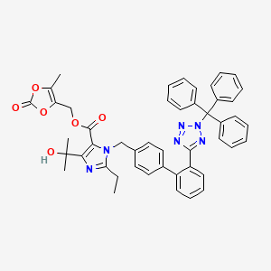 molecular formula C47H42N6O6 B13438349 N-Trityl Des-2-propyl 2-Ethyl Olmesartan Medoxomil 