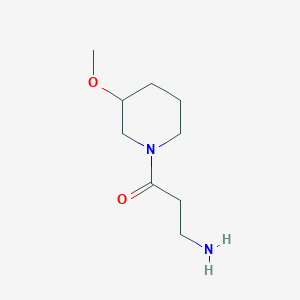 molecular formula C9H18N2O2 B13438390 3-Amino-1-(3-methoxypiperidin-1-yl)propan-1-one 