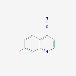 molecular formula C10H5FN2 B13438504 7-Fluoroquinoline-4-carbonitrile 