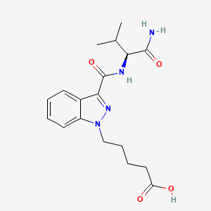 molecular formula C18H24N4O4 B13438521 AB Pinaca 5-Pentanoic Acid 