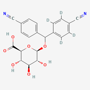 molecular formula C21H18N2O7 B13438551 Letrozole-D4 carbinol Glucuronide 
