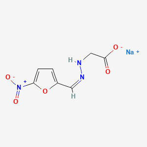 molecular formula C7H6N3NaO5 B13438577 Sodium (E)-2-(2-((5-Nitrofuran-2-yl)methylene)hydrazinyl)acetate 