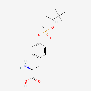 molecular formula C16H26NO5P B13438614 O-[Methyl(1,2,2-trimethylpropoxy)phosphinyl]-L-tyrosine 