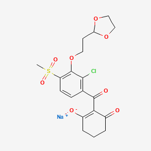 molecular formula C19H20ClNaO8S B13438619 Lancotrione sodium CAS No. 1486617-22-4
