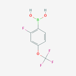 molecular formula C7H5BF4O3 B1343862 (2-氟-4-(三氟甲氧基)苯基)硼酸 CAS No. 503309-10-2