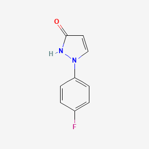 molecular formula C9H7FN2O B1343863 1-(4-fluorophenyl)-1H-pyrazol-3-ol CAS No. 939044-47-0