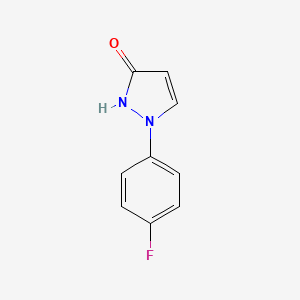 molecular formula C9H7FN2O B1343863 1-(4-Fluorophenyl)-3-hydroxy-1H-pyrazole CAS No. 939044-47-0