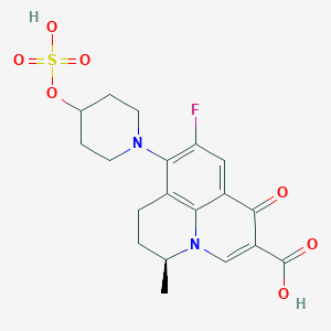 molecular formula C19H21FN2O7S B13438681 (S)-(-)-Nadifloxacin-O-sulfate 