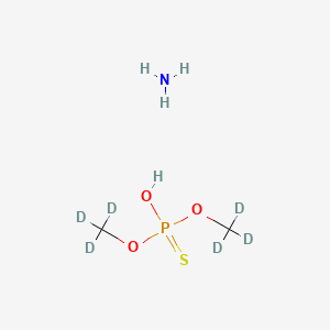 molecular formula C2H10NO3PS B13438692 O,O-Dimethyl Phosphorothionate-d6 Ammonium Salt 