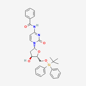 molecular formula C32H35N3O5Si B13438745 N-Benzoyl-2'-deoxy-5'-O-[(1,1-dimethylethyl)diphenylsilyl]Cytidine 