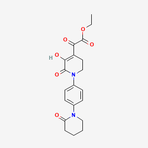 molecular formula C20H22N2O6 B13438766 Ethyl 2-[5-hydroxy-6-oxo-1-[4-(2-oxopiperidin-1-yl)phenyl]-2,3-dihydropyridin-4-yl]-2-oxoacetate 