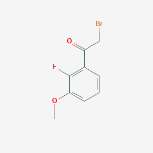 molecular formula C9H8BrFO2 B1343881 2-Fluoro-3-methoxyphenacyl bromide CAS No. 1427363-68-5