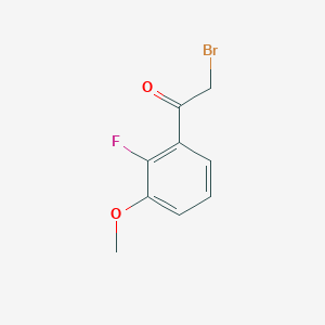 molecular formula C9H8BrFO2 B1343881 2-Bromo-1-(2-fluoro-3-methoxyphenyl)ethanone CAS No. 1427363-68-5
