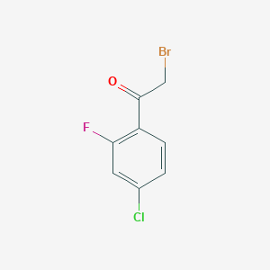 molecular formula C8H5BrClFO B1343882 2-Bromo-1-(4-chloro-2-fluorophenyl)ethanone CAS No. 725743-41-9