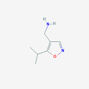 molecular formula C7H12N2O B13438827 (5-Isopropylisoxazol-4-yl)methanamine 