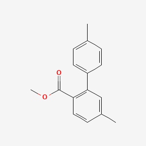 molecular formula C16H16O2 B1343883 Methyl 4-methyl-2-(4-methylphenyl)benzoate CAS No. 216442-85-2