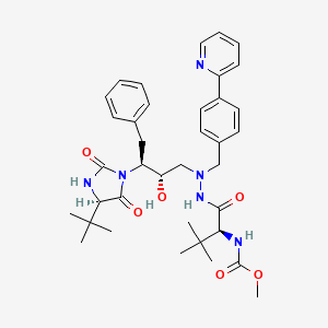 molecular formula C37H48N6O6 B13438848 N(amino)-Des(N-(Methoxycarbonyl)-3-methyl-L-valinamido)-[(4S)-4-(1,1-Dimethylethyl)-2,5-dioxo-1-imidazolidinyl] Atazanavir 
