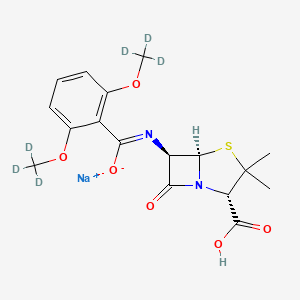molecular formula C17H19N2NaO6S B13438851 Methicillin-d6 Sodium 
