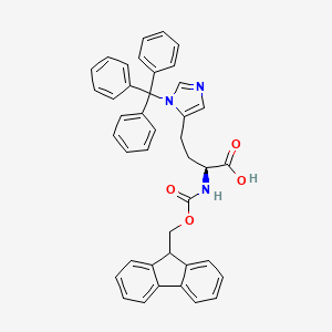 molecular formula C41H35N3O4 B13438859 N-Fmoc-1-trityl L-Homohistidine 