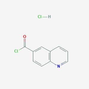 molecular formula C10H7Cl2NO B1343887 喹啉-6-甲酰氯盐酸盐 CAS No. 158000-98-7
