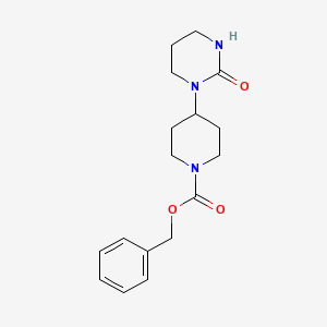 molecular formula C17H23N3O3 B1343889 Benzyl 4-(2-oxo-1,3-diazinan-1-yl)piperidine-1-carboxylate CAS No. 164519-21-5