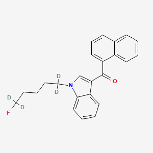 molecular formula C24H22FNO B13438984 Naphthalen-1-yl-[1-(1,1,5,5-tetradeuterio-5-fluoropentyl)indol-3-yl]methanone 