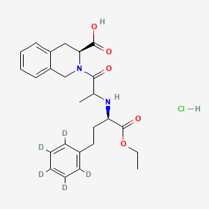 molecular formula C25H31ClN2O5 B13438986 Quinapril-d5 Hydrochloride (Major) 