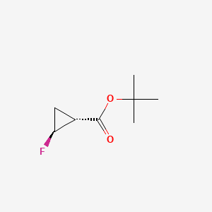 molecular formula C8H13FO2 B13439010 tert-butyl (1R,2S)-2-fluorocyclopropane-1-carboxylate 