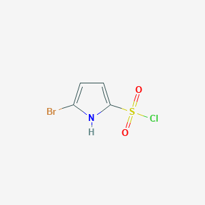 molecular formula C4H3BrClNO2S B13439024 5-bromo-1H-pyrrole-2-sulfonyl chloride 