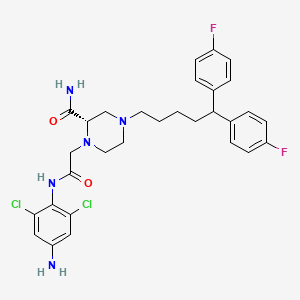molecular formula C30H33Cl2F2N5O2 B13439037 Draflazine, (S)- CAS No. 138681-29-5