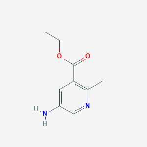 molecular formula C9H12N2O2 B1343917 Ethyl 5-amino-2-methylnicotinate CAS No. 60390-42-3