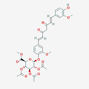 molecular formula C34H36O15 B13439192 Curcumin b-D-Glucuronide Triacetate Methyl Ester 