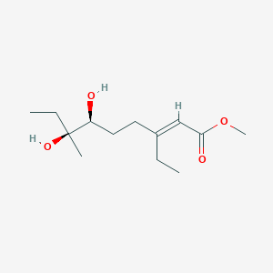 molecular formula C13H24O4 B13439254 Methyl (2E,6S,7S)-3-Ethyl-6,7-dihydroxy-7-methyl-2-nonenoate 