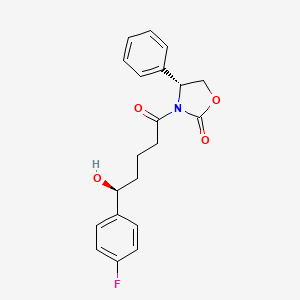 molecular formula C20H20FNO4 B1343933 (R)-3-((S)-5-(4-fluorophenyl)-5-hydroxypentanoyl)-4-phenyloxazolidin-2-one CAS No. 404874-94-8