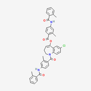 molecular formula C42H36ClN3O5 B13439404 Dehydroxy-(2-methyl-4-(2-methylbenzamido)benzoate) Tolvaptan 